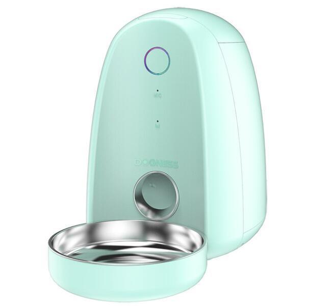 Side view of SmartPaws 2L Automatic Pet Feeder in modern kitchen