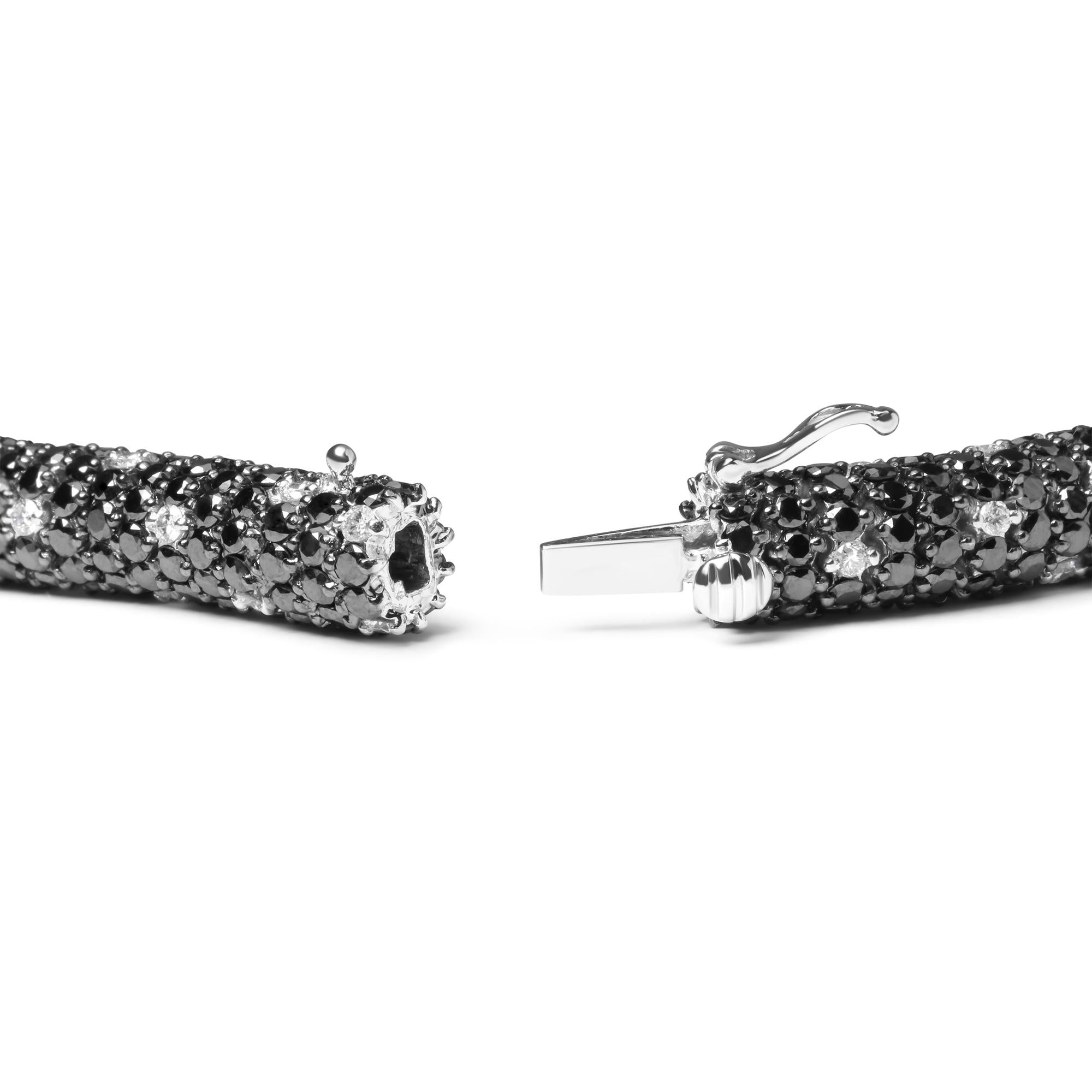 Elegant 18K White Gold Diamond Snake Skin Tennis Bracelet from Infinite Jewels