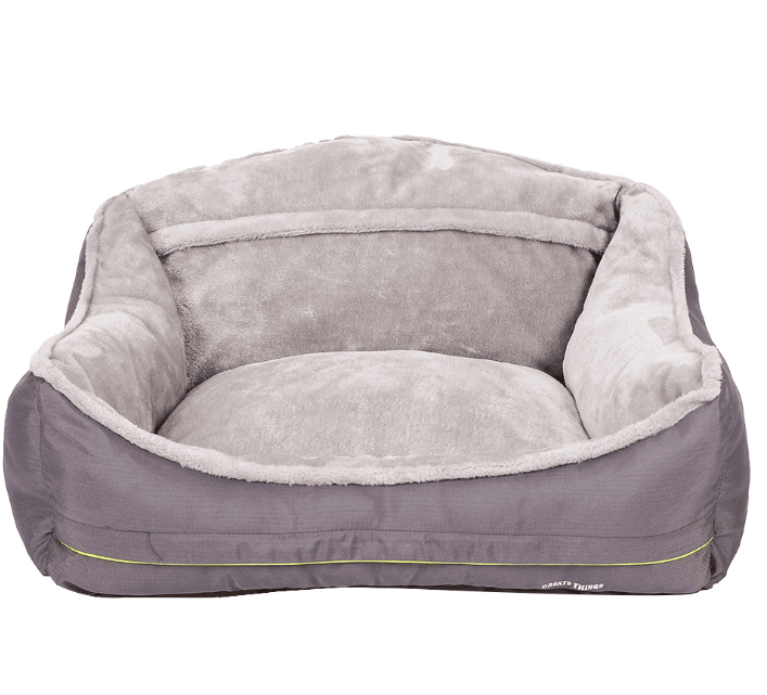 Top view highlighting the cozy design of Dog Hugs Cat Dog Sofa Bed