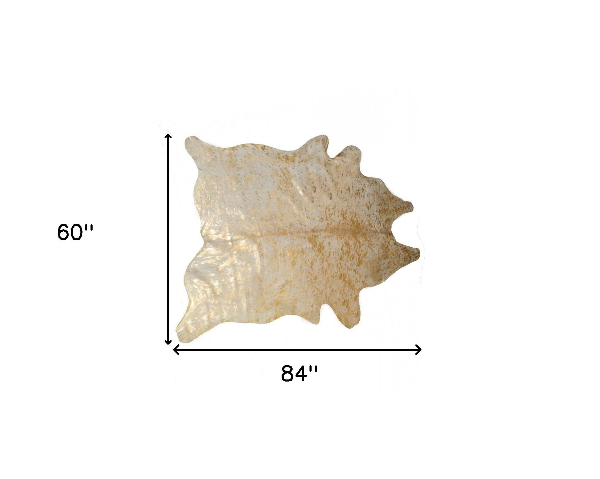 5' X 7' Natural Cowhide Area Rug