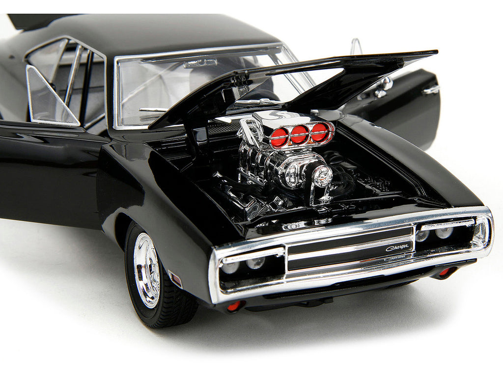 Close-up of the interior of Dom's Dodge Charger R/T diecast model