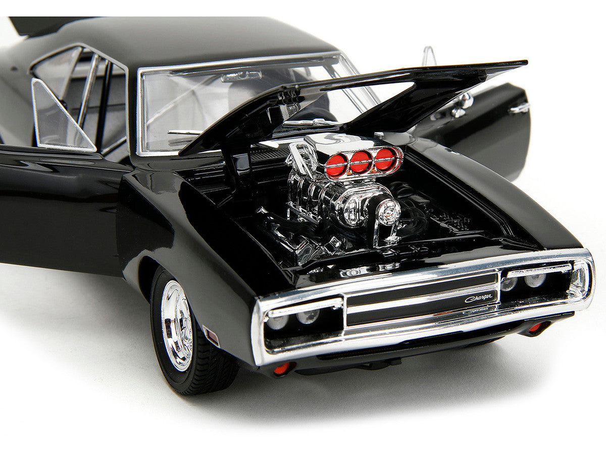Close-up of the interior of Dom's Dodge Charger R/T diecast model