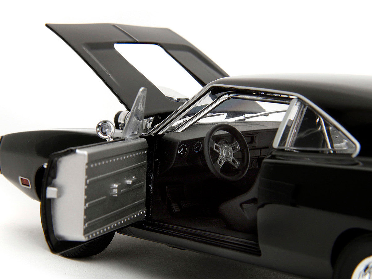 Side angle of Dom's Dodge Charger R/T 1/24 scale model showcasing details