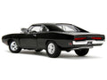 Front view of Dom's Dodge Charger R/T black diecast model by Jada