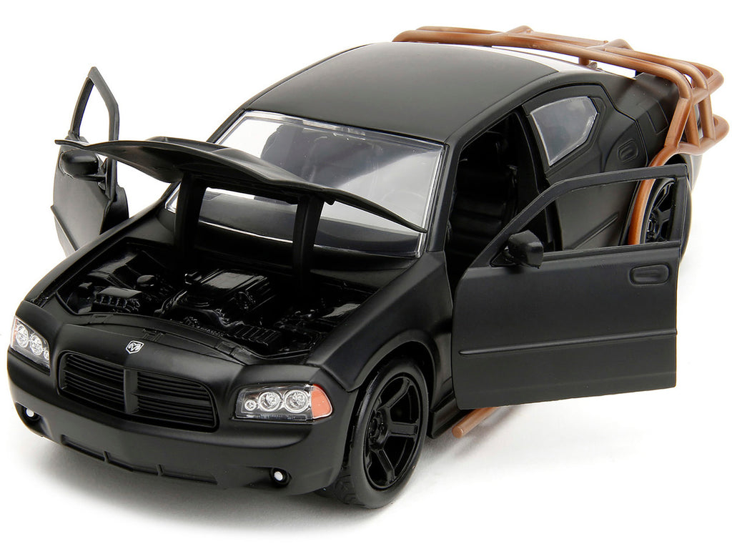 Opening hood of the 2006 Dodge Charger Diecast Model revealing engine details