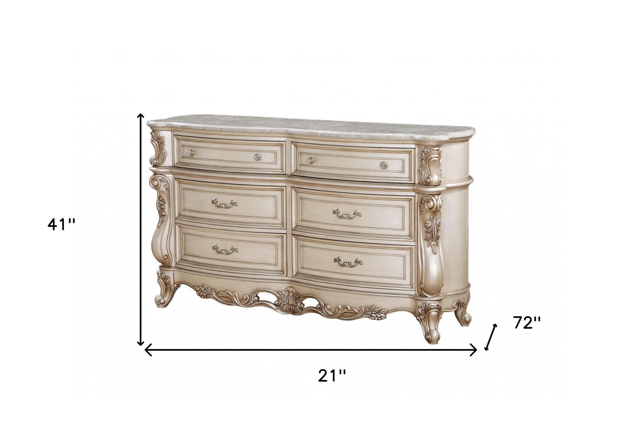 Overall aesthetic of the 21-Inch Beige Solid Wood Double Dresser in a bedroom setting