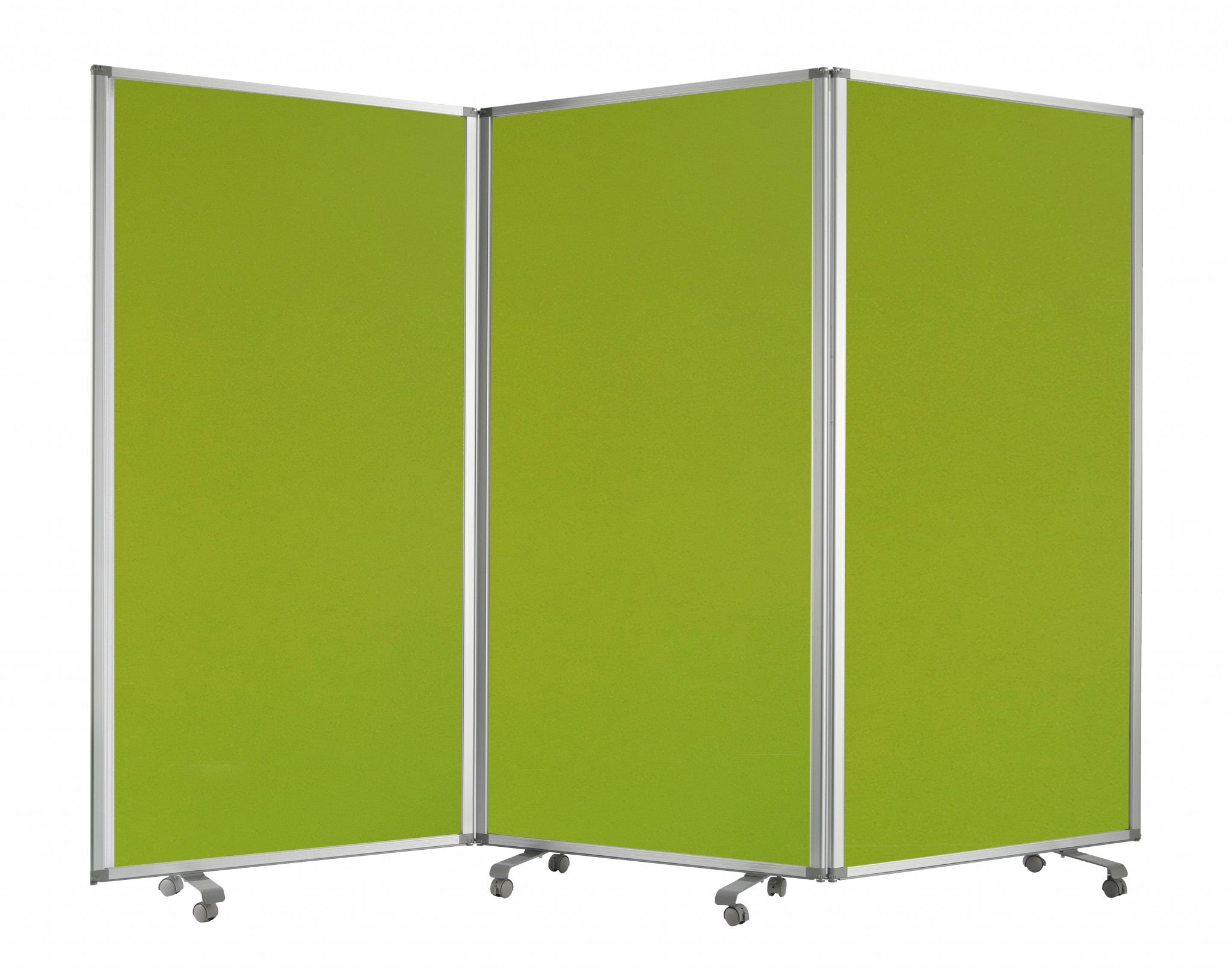 Modern living room featuring the 71" Green Iron Folding Room Divider
