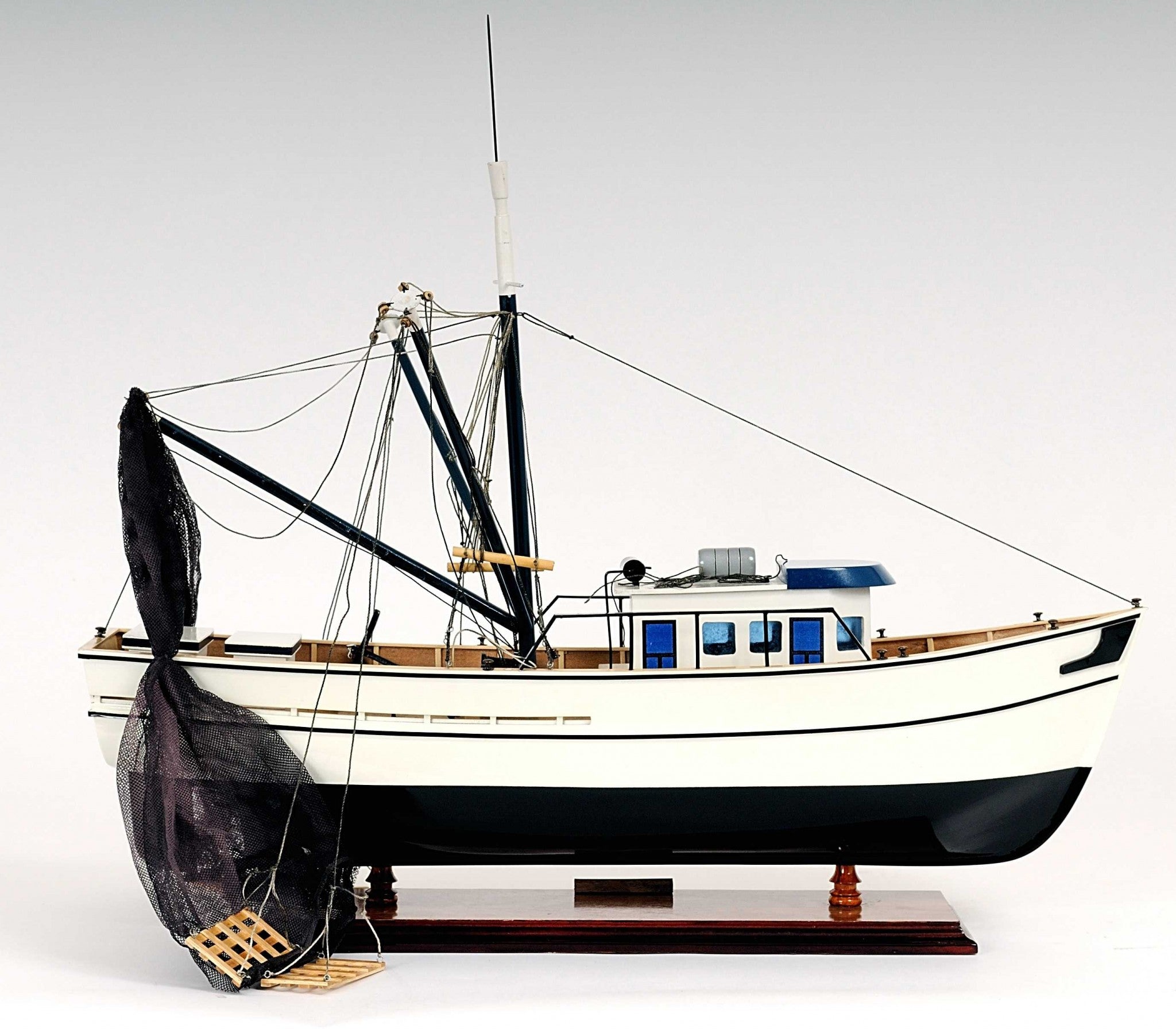 Rear view of the Shrimp Boat model highlighting the intricate details
