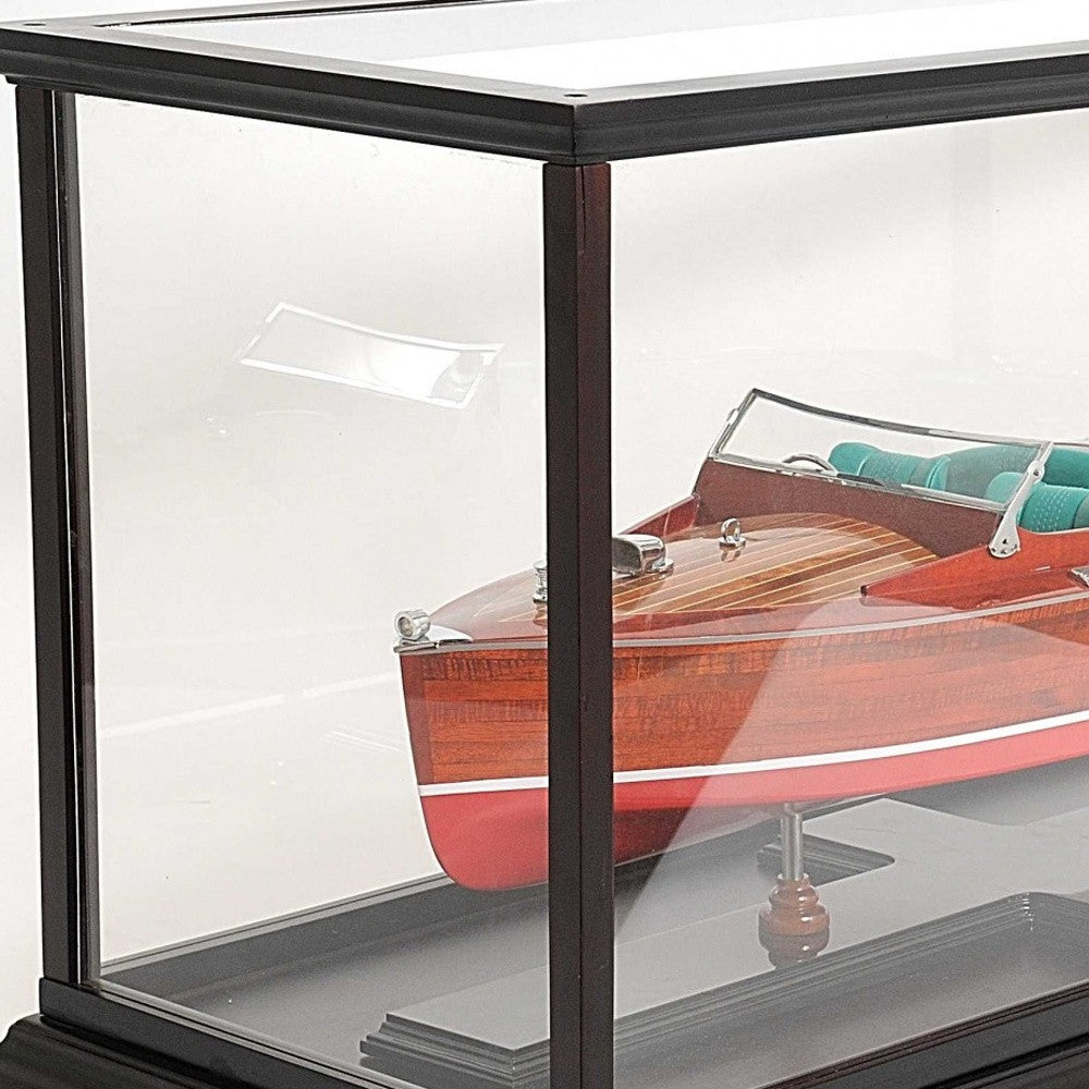 Interior view displaying a Riva Aquarama in the case