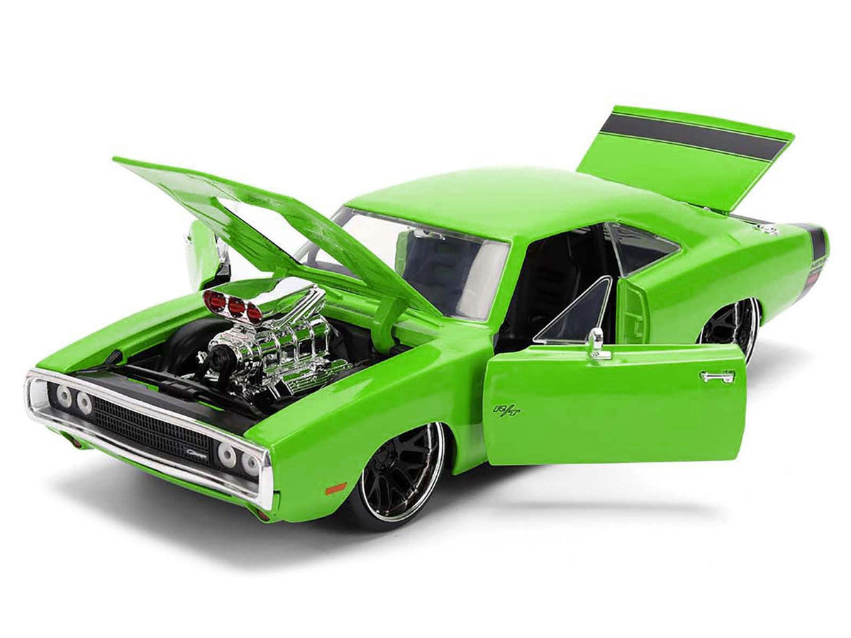 Interior view of 1970 Dodge Charger R/T Bright Green Diecast Model by Jada