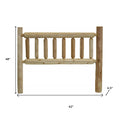 Natural Light Honey Finish Cedar Log Twin Headboard