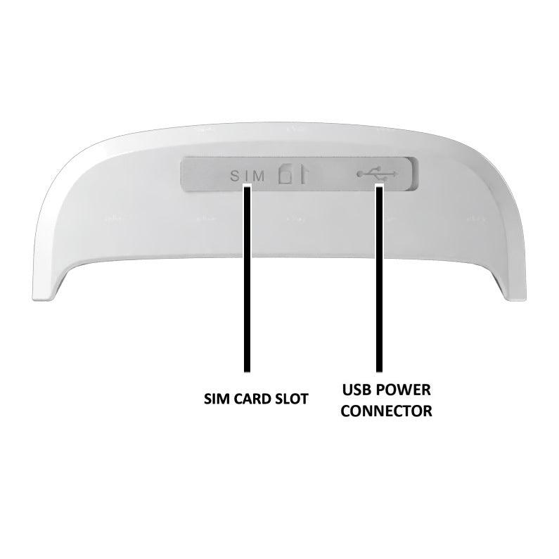 Side angle of PetTrack GPS showcasing its compact size by Dog Hugs Cat