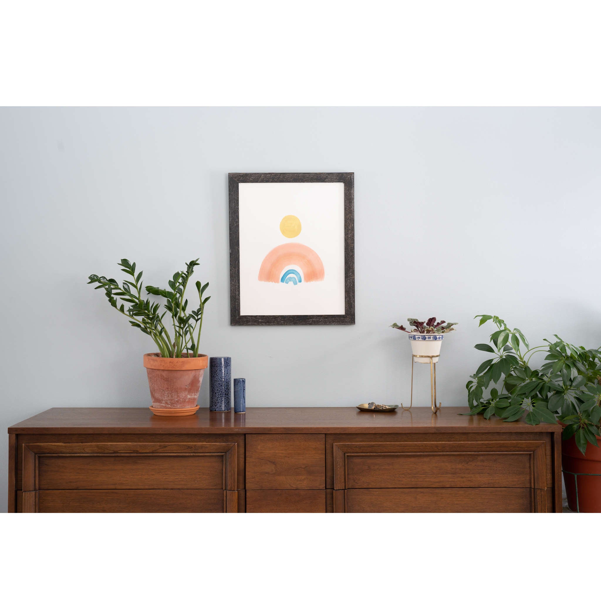 Close-up of the finish on the Black Solid Wood Picture Frame by Homeroots