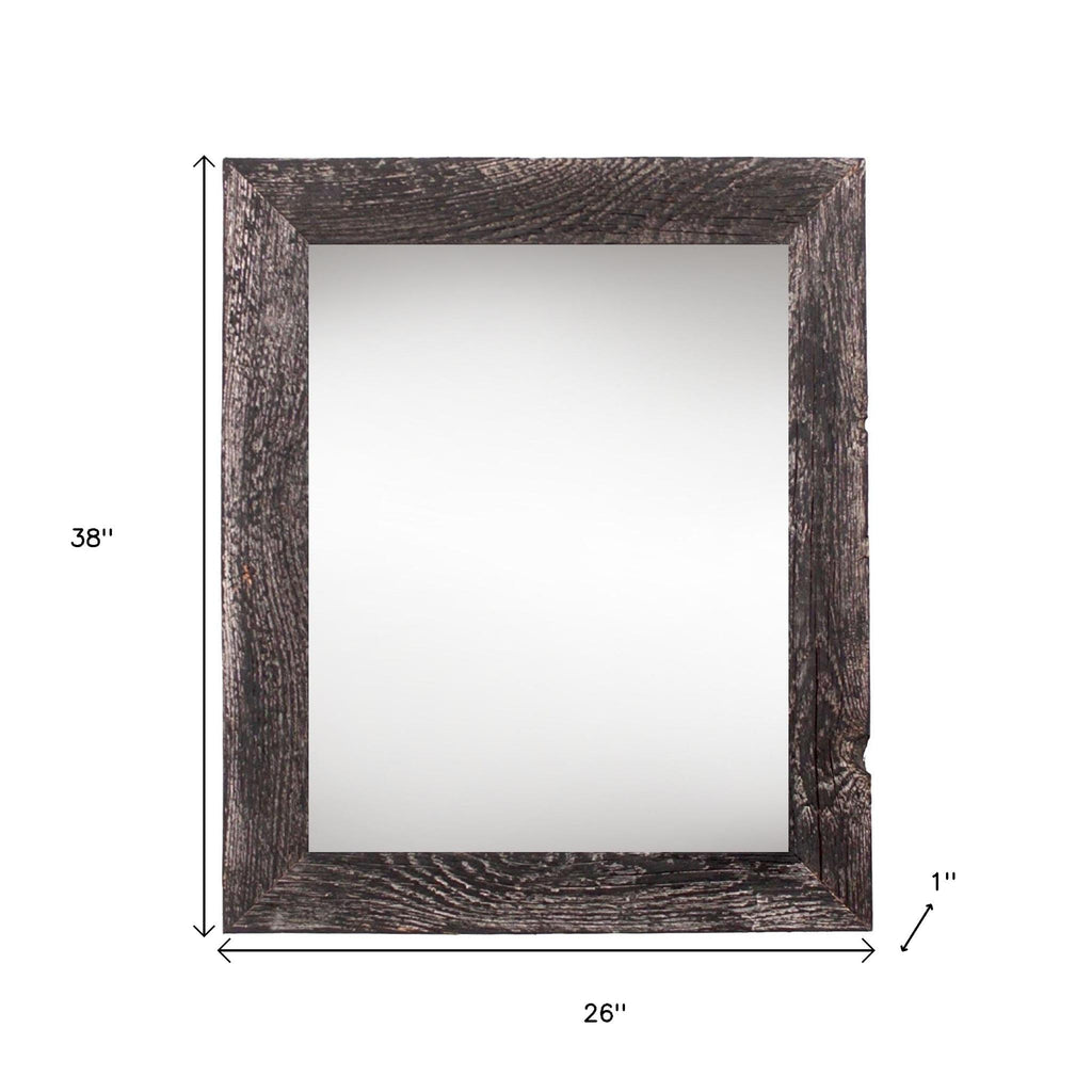 Side angle of the 24" x 36" Black Solid Wood Picture Frame showcasing craftsmanship