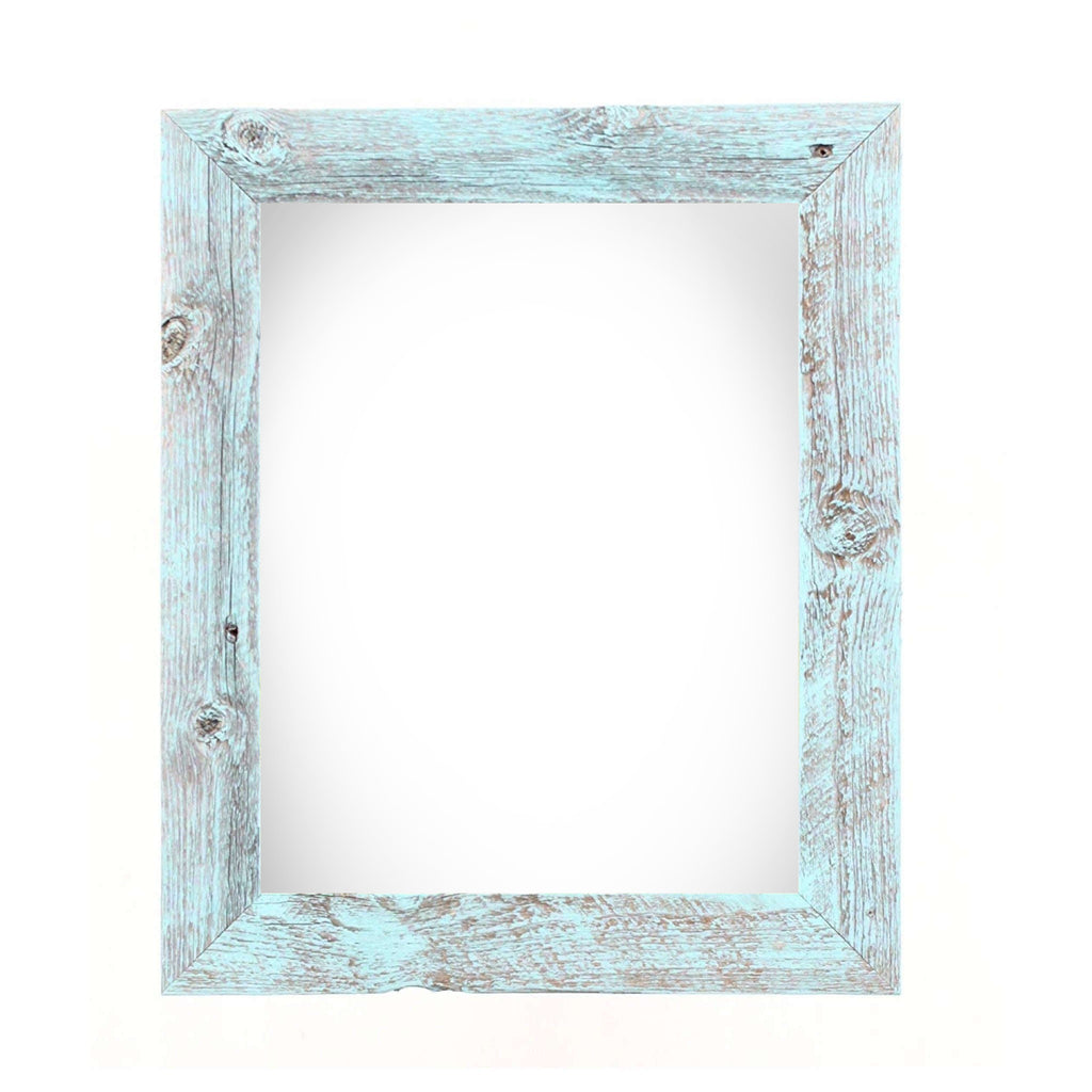 Front view of Elegant 22" x 28" Blue Solid Wood Picture Frame by Homeroots