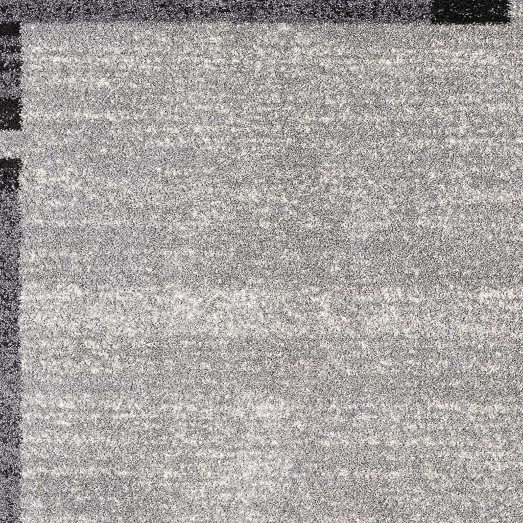 5' X 8' Gray Modern Bordered Area Rug