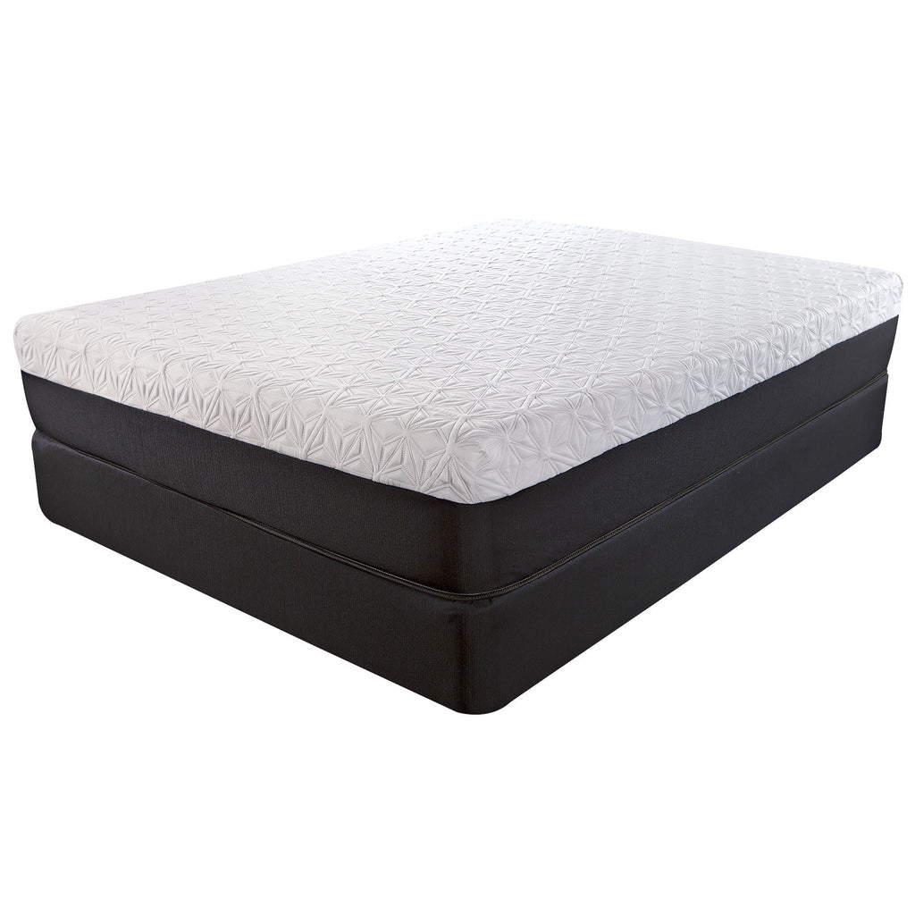 Side profile of 12" Copper Infused Gel Memory Foam Mattress in black
