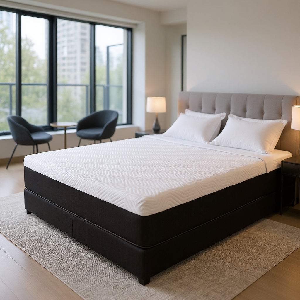 Front view of Premium 13" Hybrid Gel Memory Foam Mattress by Homeroots