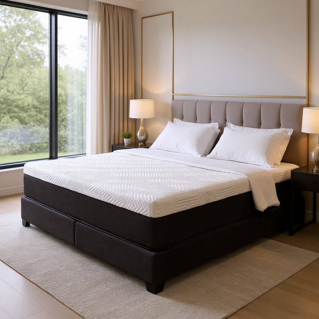 Front view of Luxury 14" Hybrid Copper Infused Gel Memory Foam Mattress