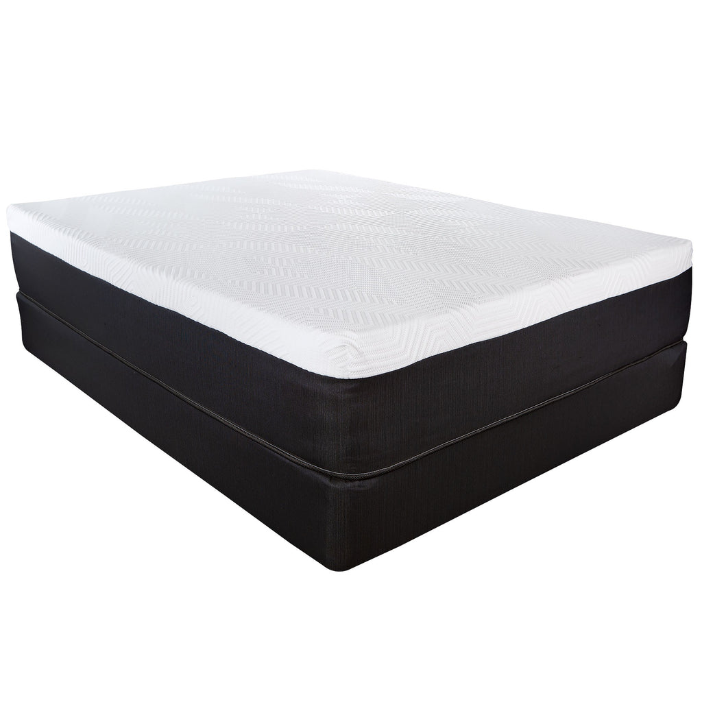 Top view of 13" Hybrid Pocket Coil Gel Memory Foam Mattress by Homeroots