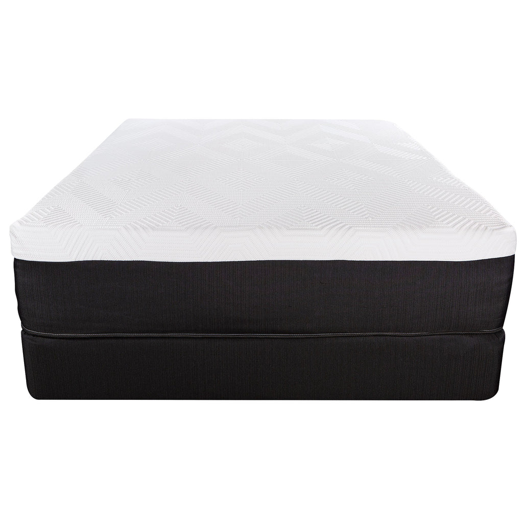 Side profile of 13" Hybrid Pocket Coil Gel Memory Foam Mattress showcasing layers