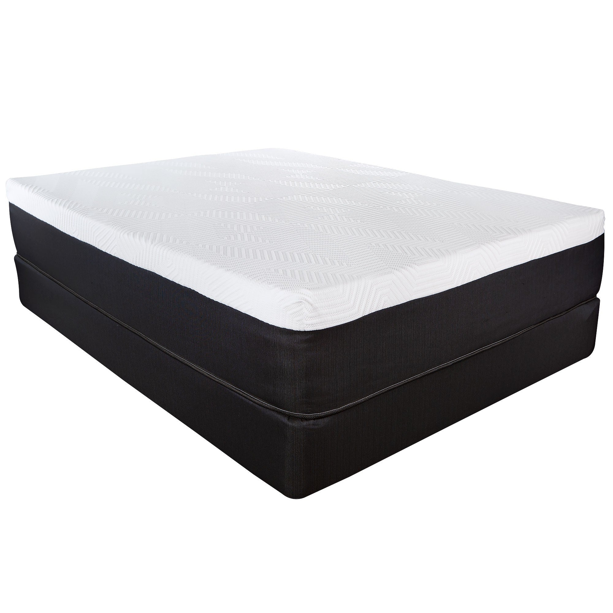 Front view of 13" Hybrid Pocket Coil Gel Memory Foam Mattress by Homeroots