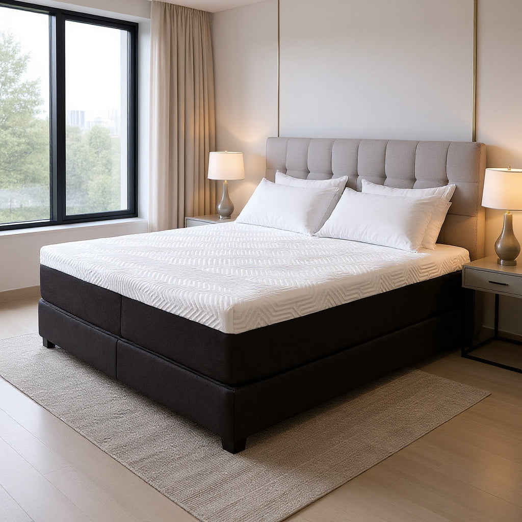 Front view of Premium 14" Hybrid Pocket Coil Mattress by Homeroots