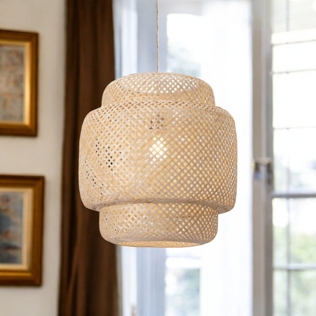 Natural Boho Weave Ceiling Lamp