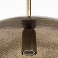 Front view of Industrial Hammered Gold Pendant Light by Homeroots
