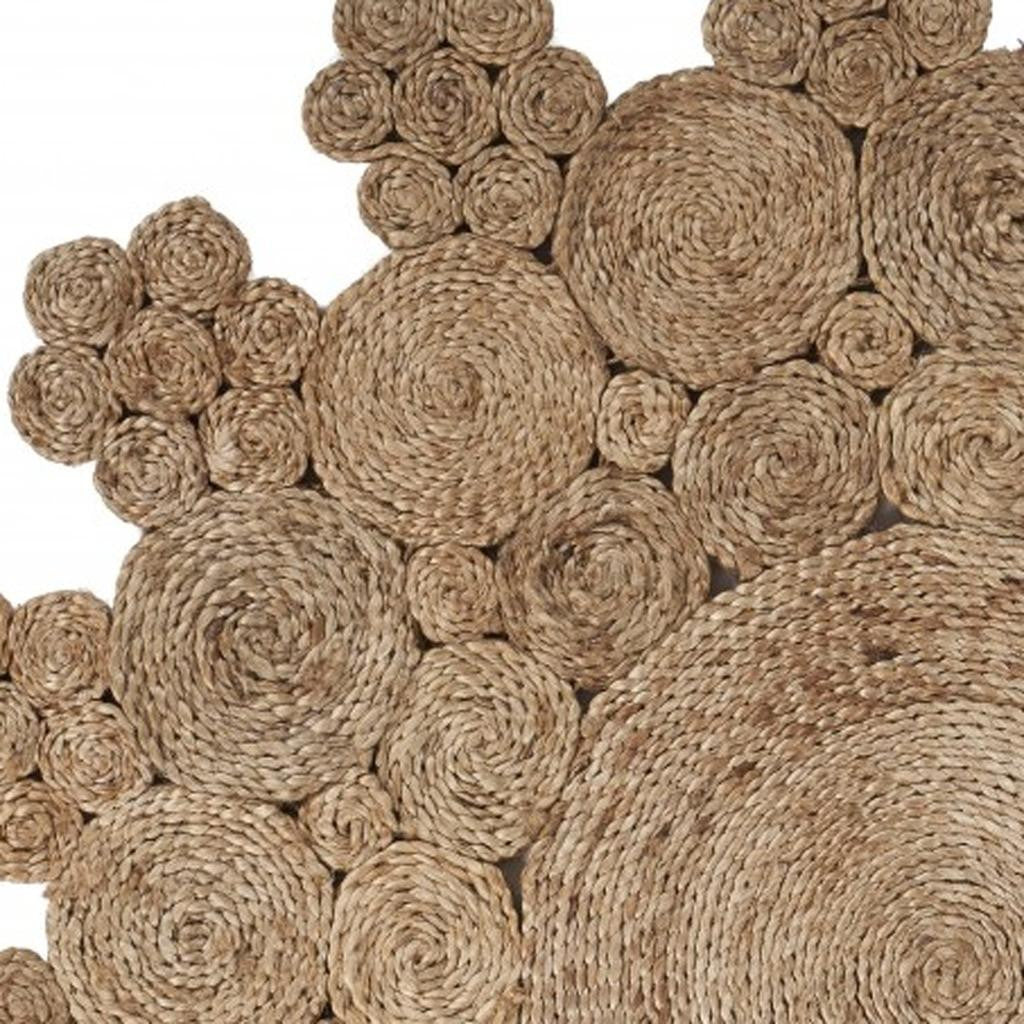 8' Natural Jute Hand Braided Round Rug