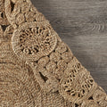 8' Natural Jute Hand Braided Round Rug