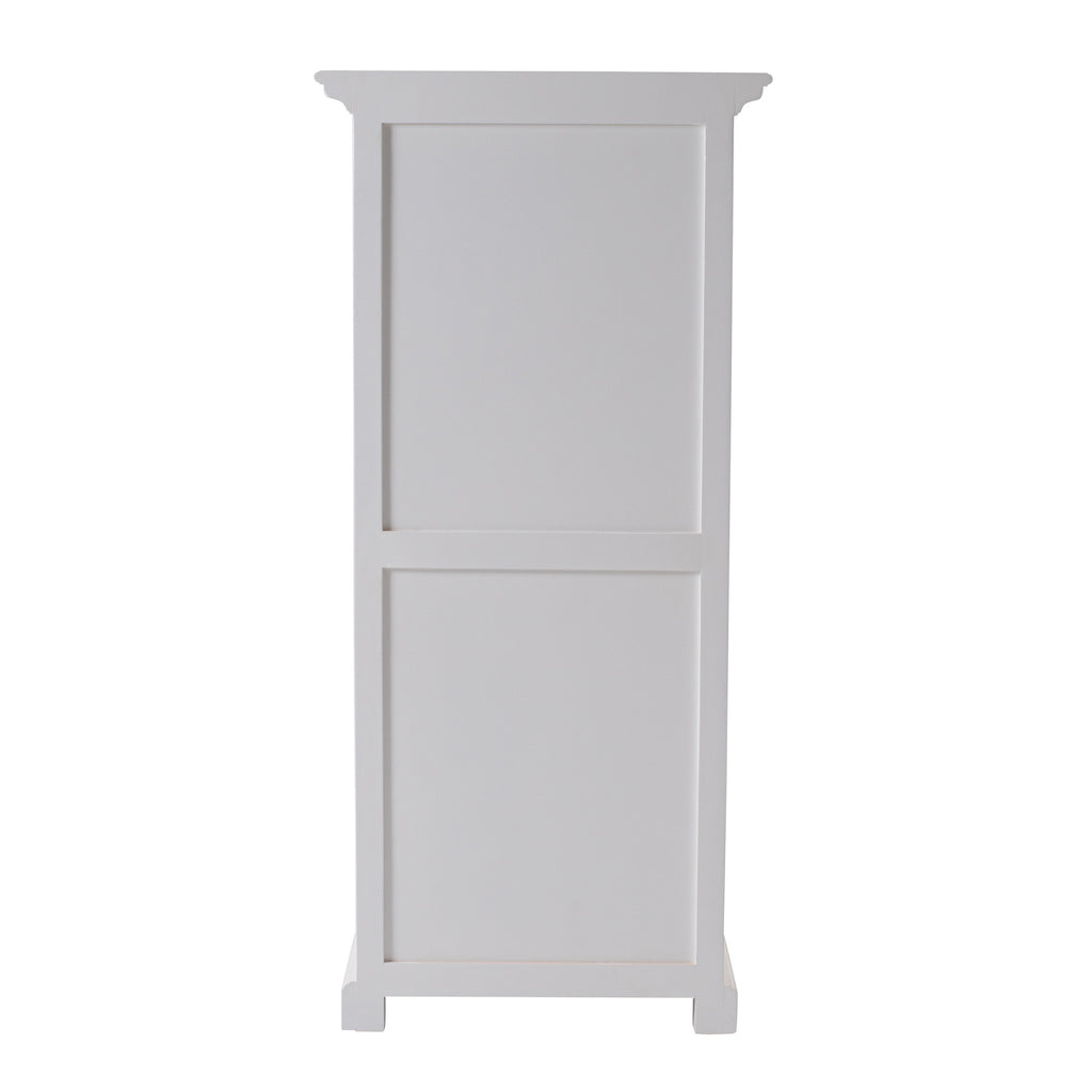 Front view of 52" White Storage Cabinet with Baskets by Gobingya