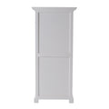 Front view of 52" White Storage Cabinet with Baskets by Gobingya
