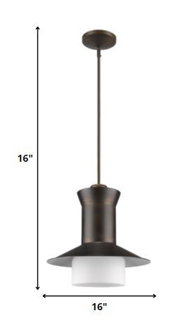Detailed view of the metal shade of Greta 1-Light Pendant by Homeroots
