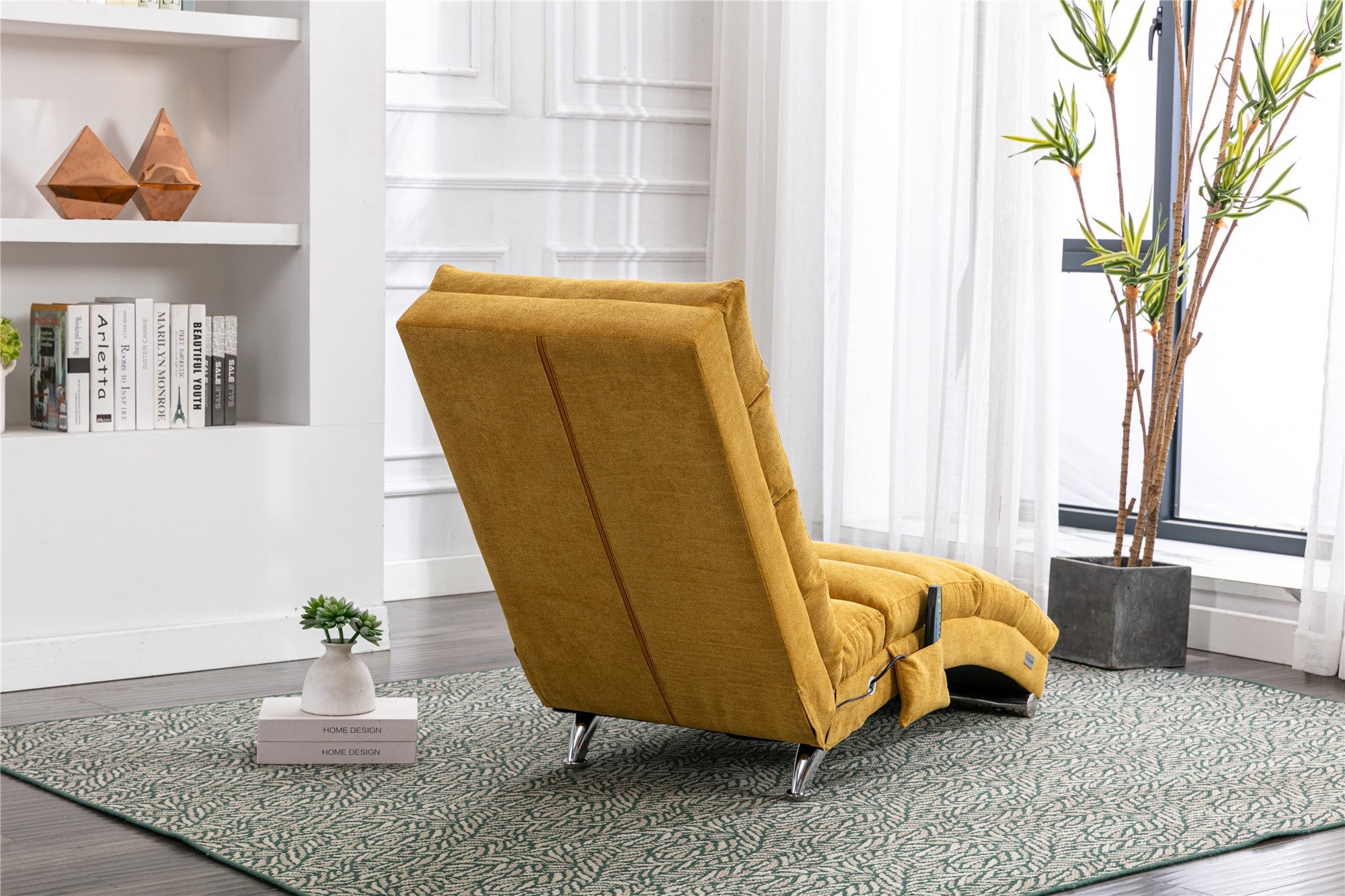 Linen Chaise Lounge Modern Message Chair