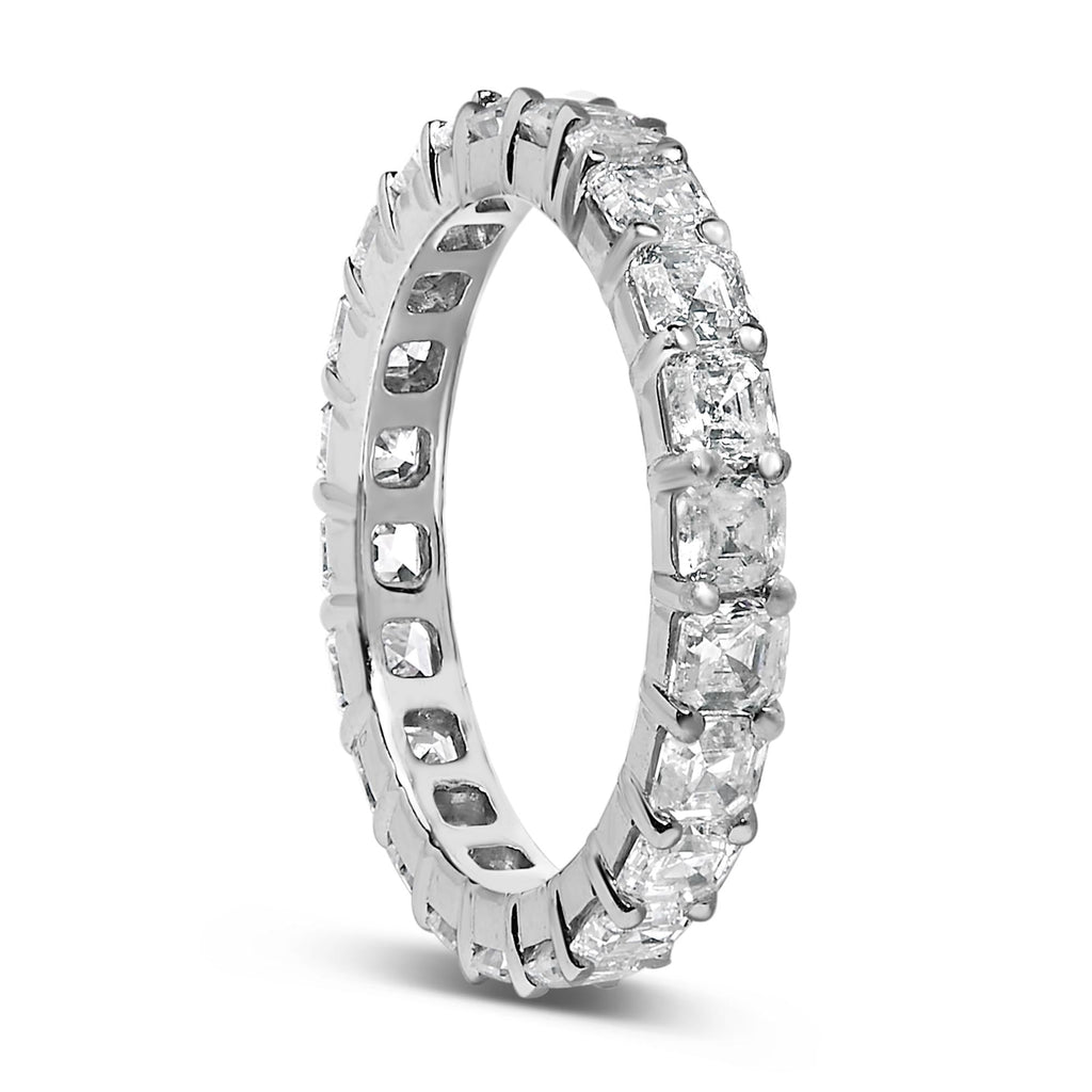 Elegant presentation of 14K White Gold Eternity Ring on display