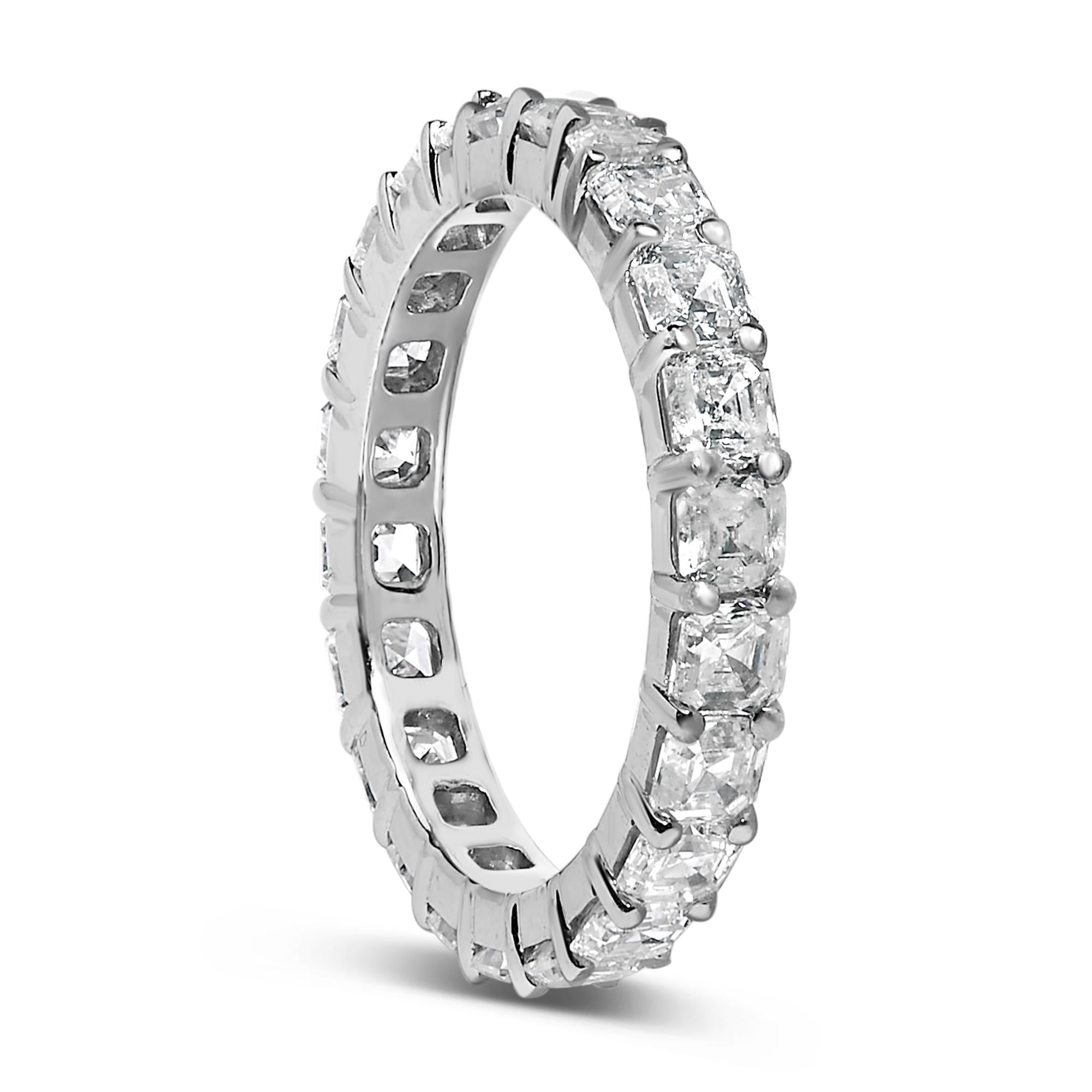 Elegant presentation of 14K White Gold Eternity Ring on display