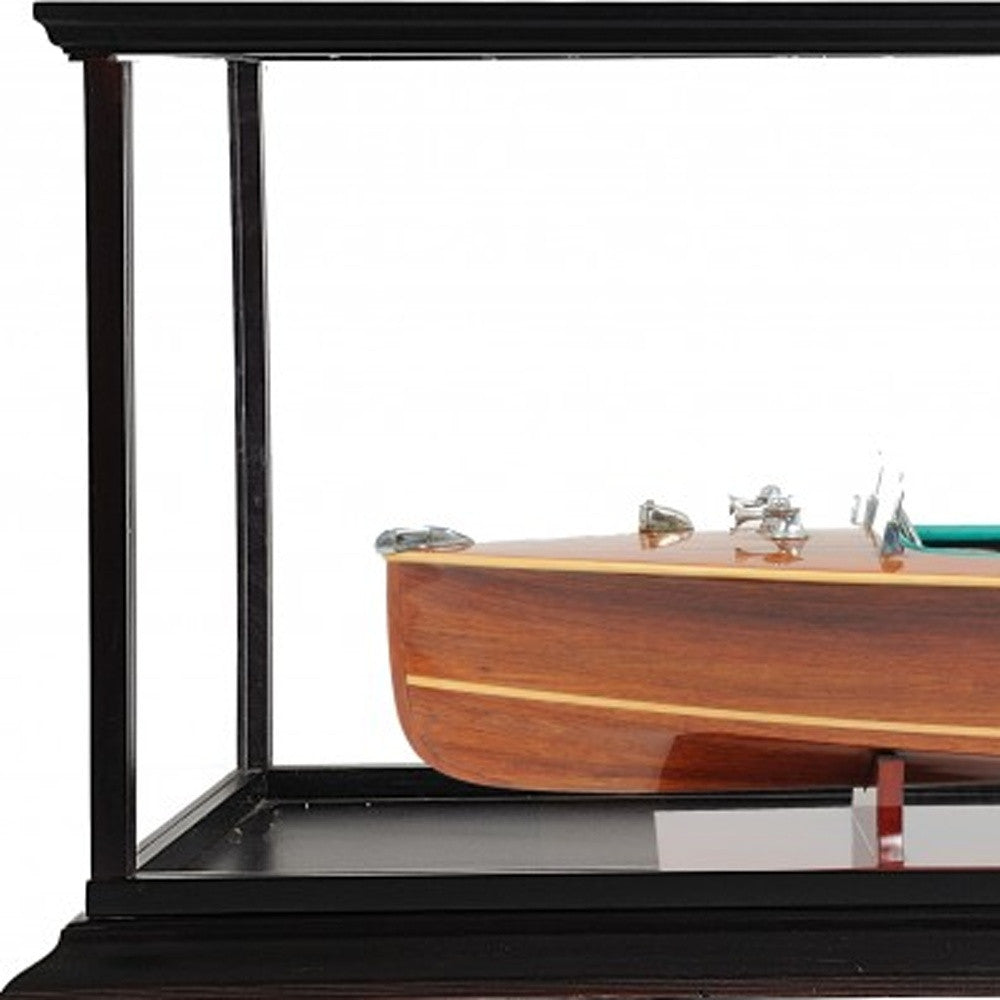 Detailed side view showcasing craftsmanship of c1928 Chris Craft Boat Model