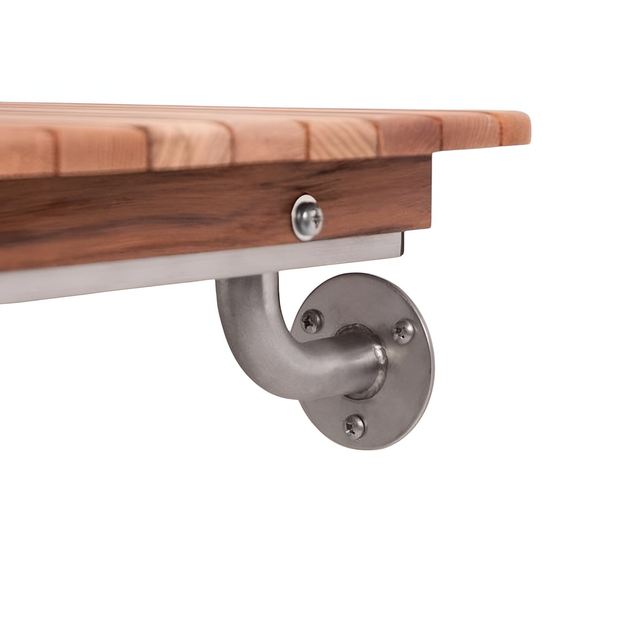 Installation process of 32" Premium Teak Shower Bench on wall