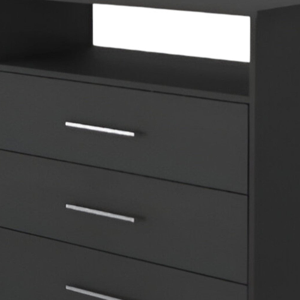 Top view of the 31-Inch Black Vertical Dresser by Homeroots