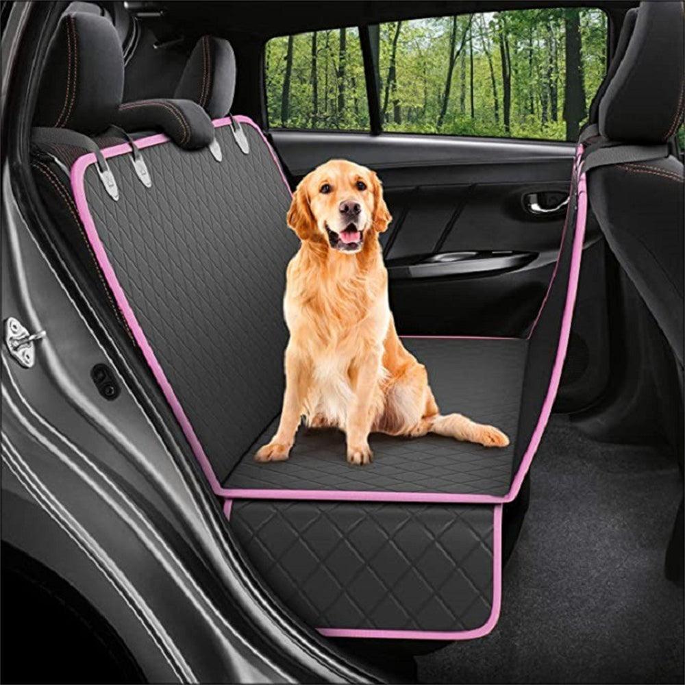 Side view of Premium Pet Travel Seat Cushion with pet resting comfortably