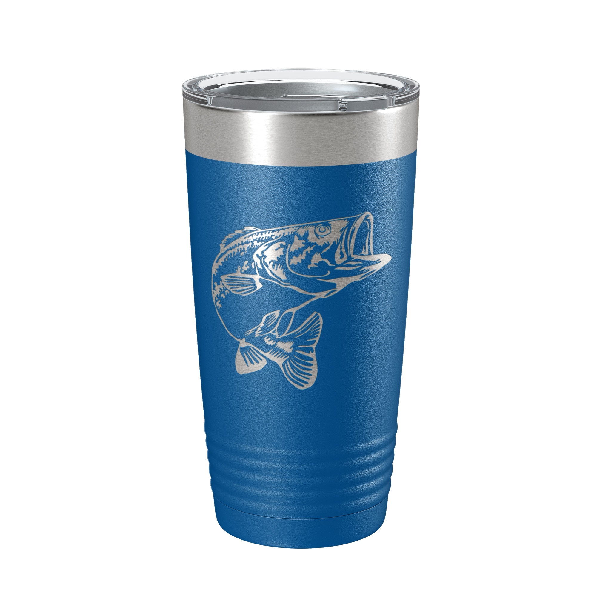 Insulated Bass Fishing Tumbler in a camping setup