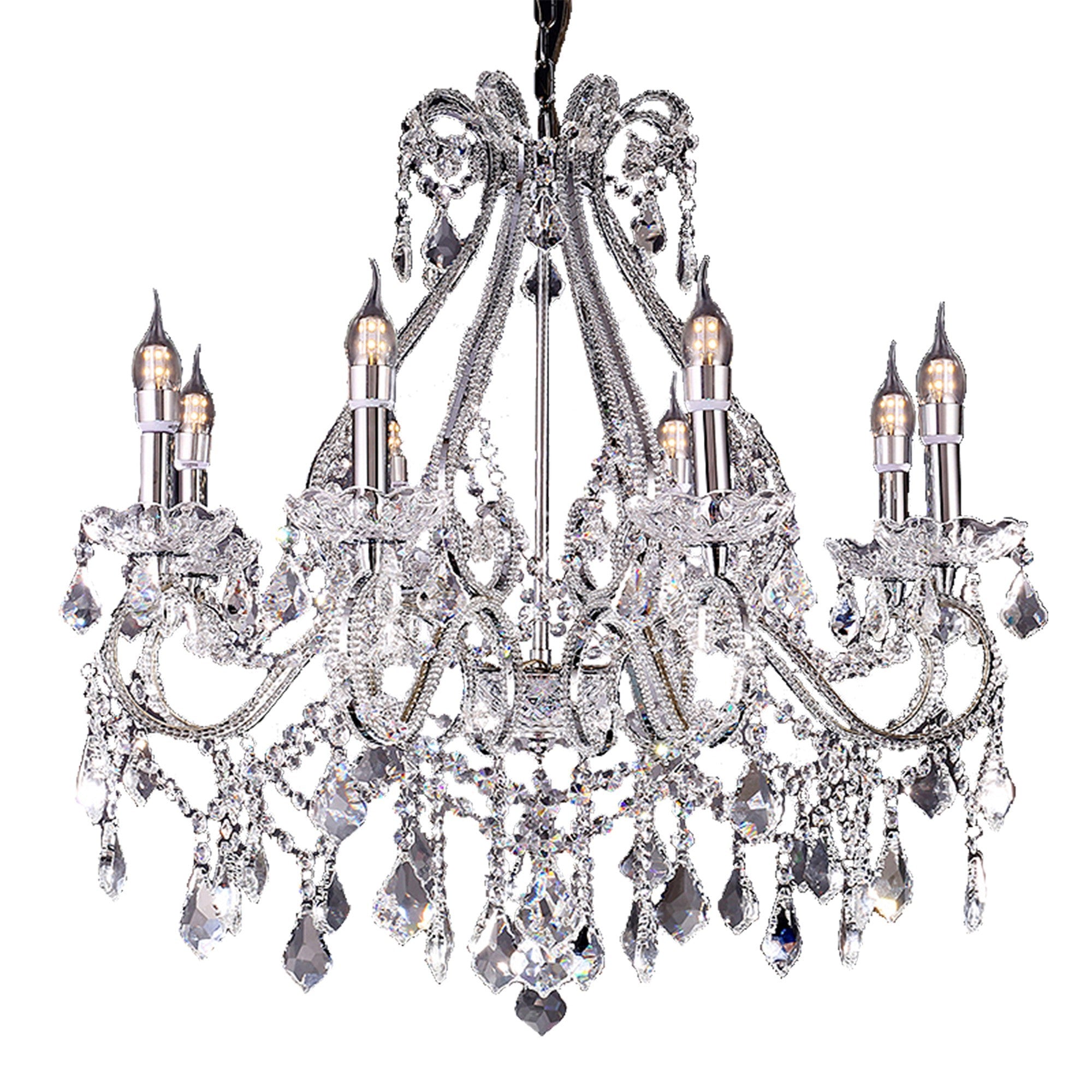 Eight-Light LED Ceiling Light showcasing its candle style by Homeroots