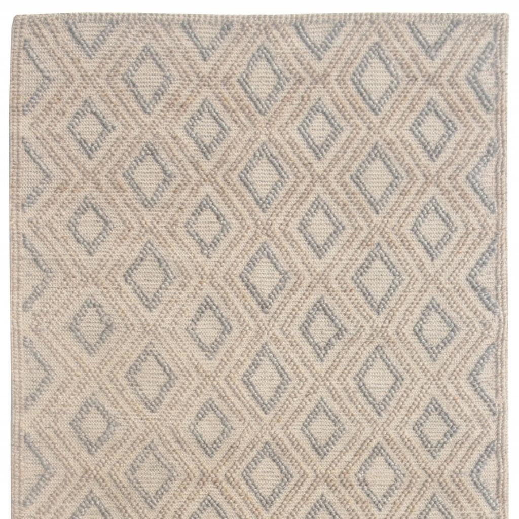 6' X 9' Natural Geometric Handmade Area Rug