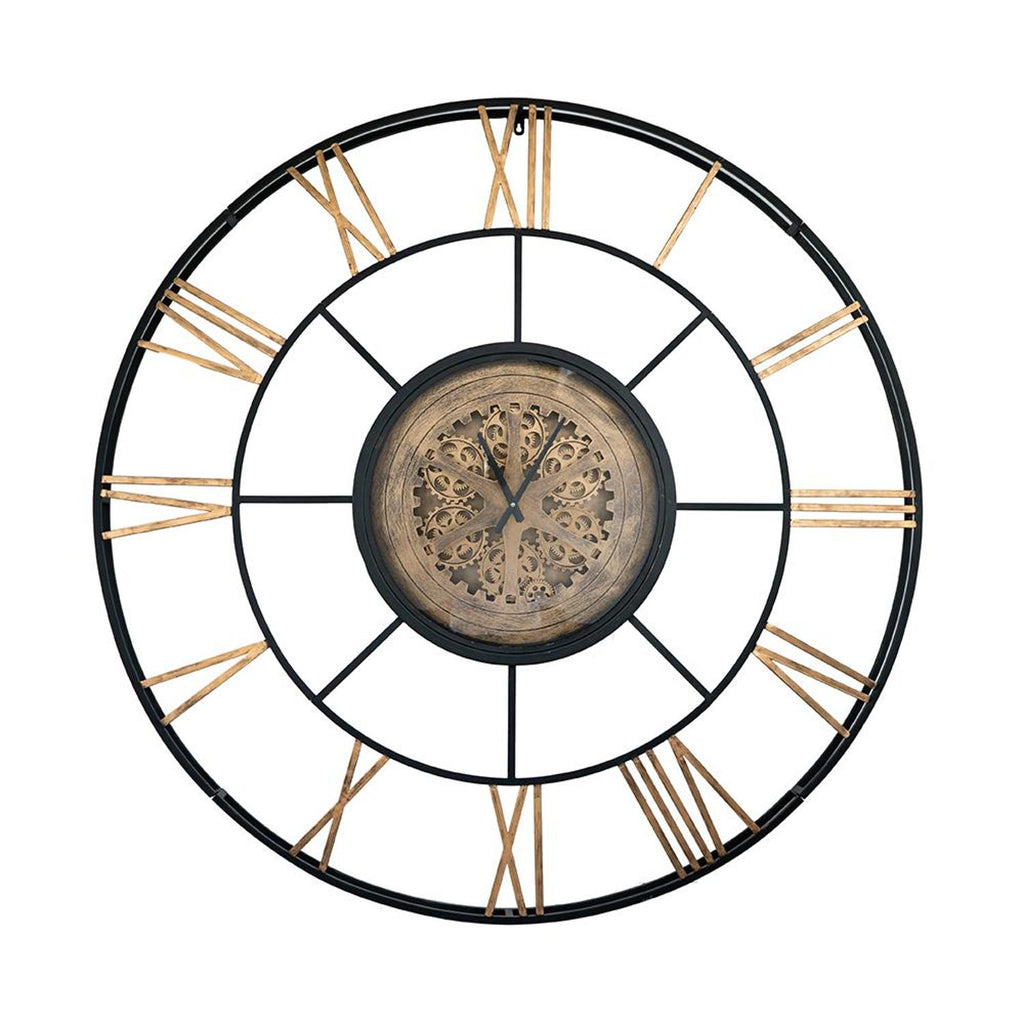 Unique glass face of the 56-Inch Exposed Gear Wall Clock