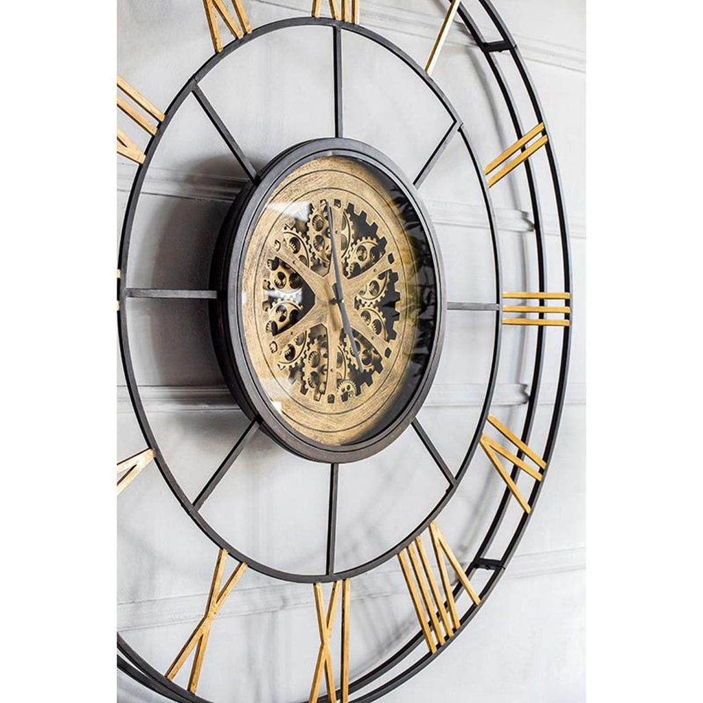 Elegant design of the Copper and Glass Analog Wall Clock on display