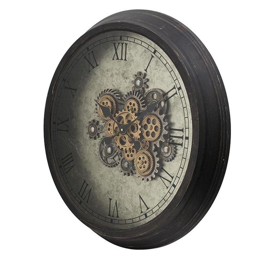 Stylish 28-Inch Gear Wall Clock in an office setting