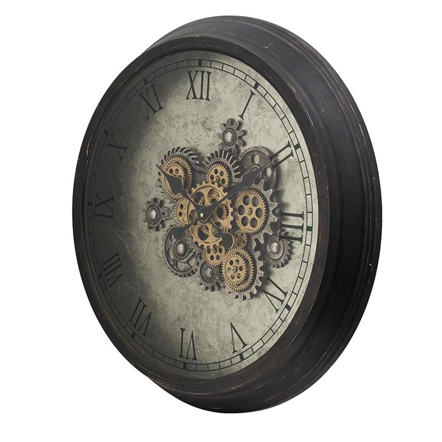 Stylish 28-Inch Gear Wall Clock in an office setting