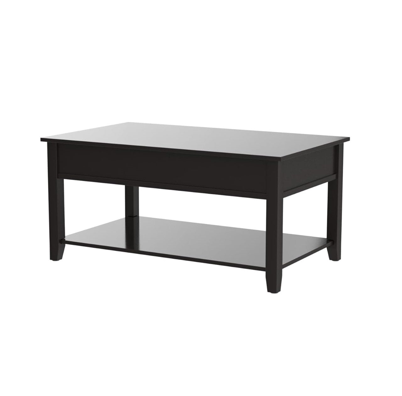 40" Black Wood Lift Top Coffee Table