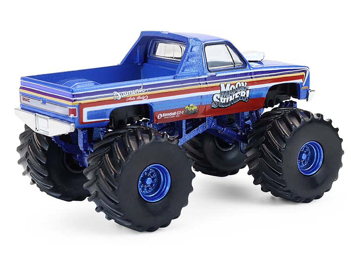 Top view of 1982 GMC Sierra 2500 Monster Truck Diecast Model with rubber tires